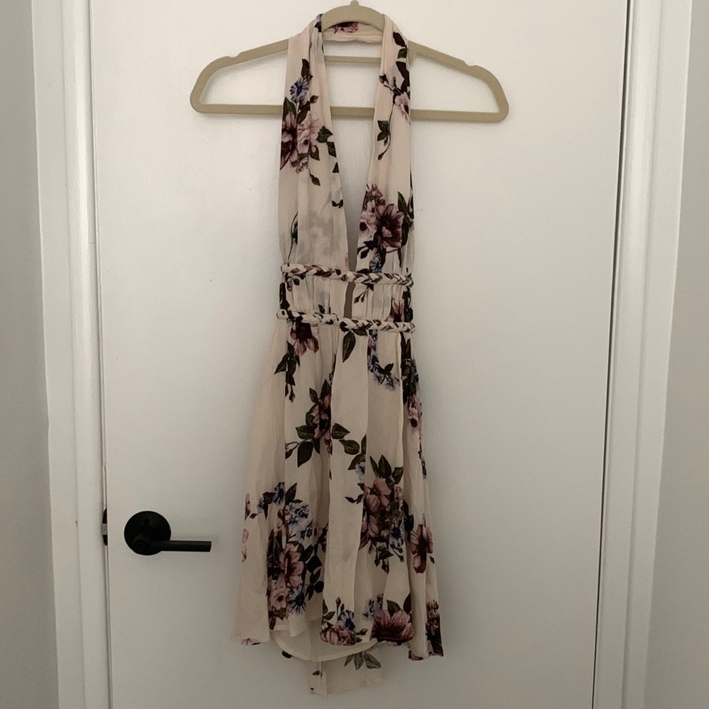 Backless Floral Dress